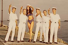 Lifestyle Photography Dessous old-style with the Italian Navy MARINA MILITARE in La Spezia Italian Riviera
