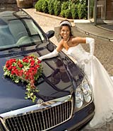 Lifestyle Photography wedding Princess with an exclusive decorated Maybach 62 automobile